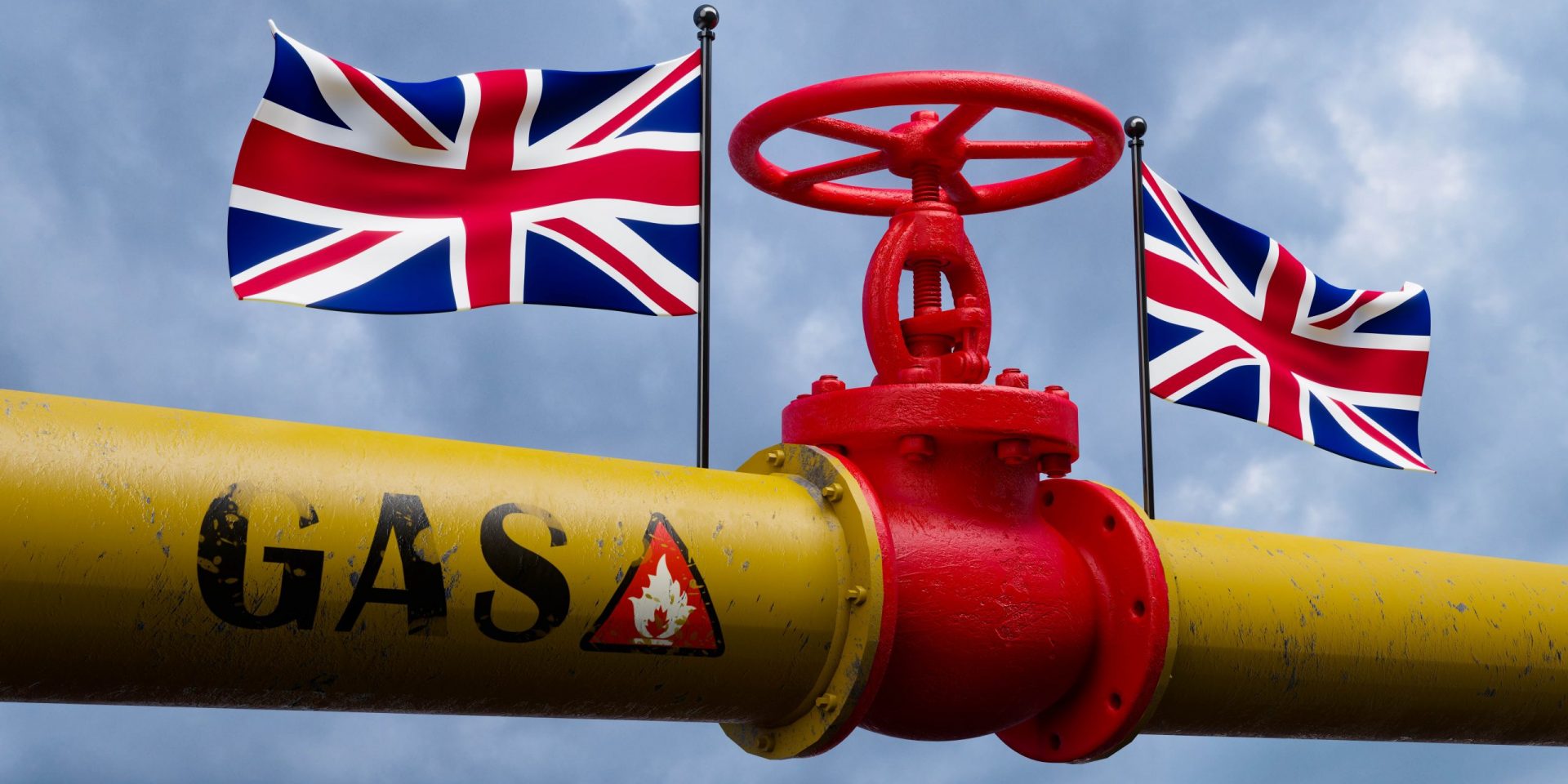 Image of a gas pipe with a map of the United Kingdom - gas engineer carreer